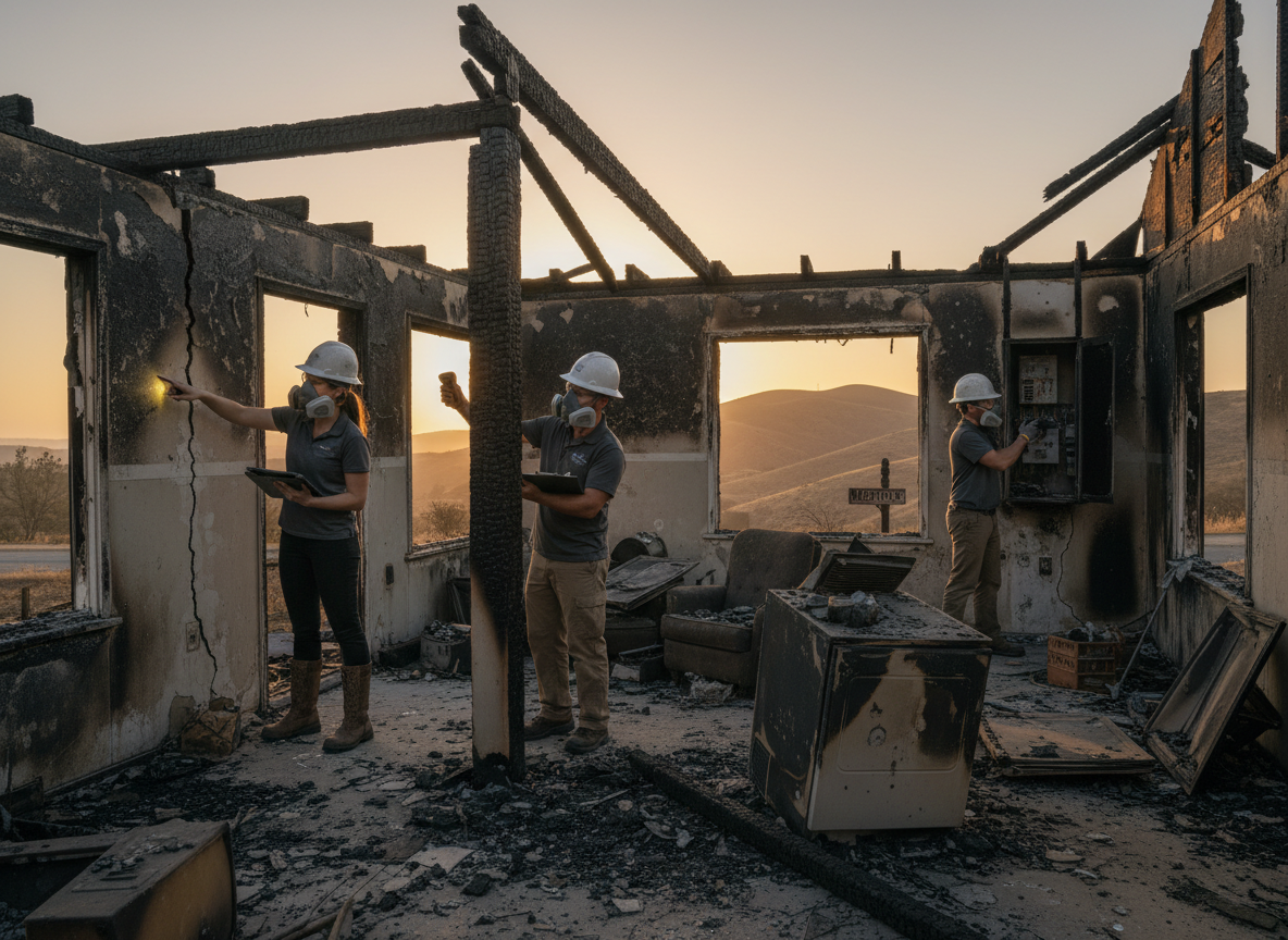 Assessing Structural Damage After a House Fire in Mentone