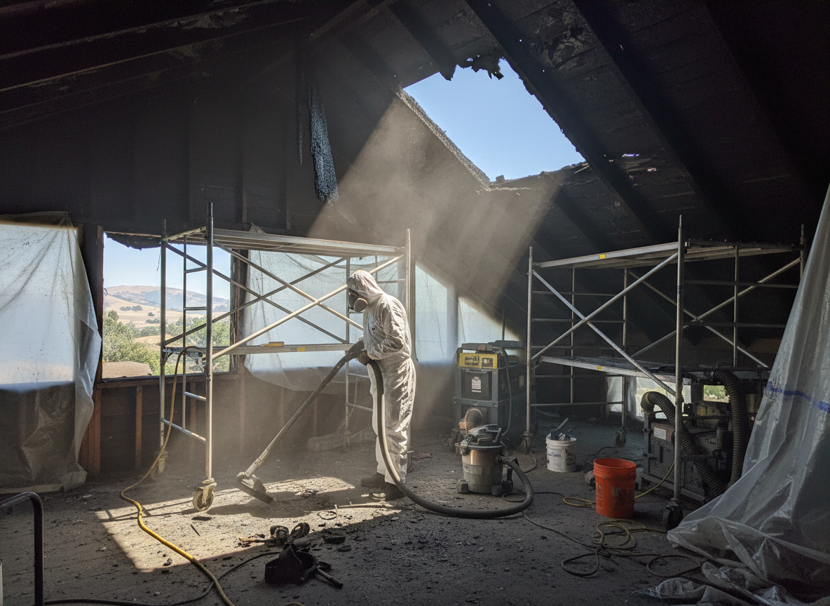 Attic Fire Restoration in Mentone, CA