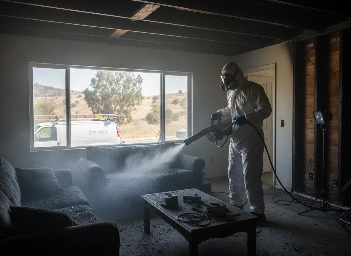Odor Removal After Fire in Mentone, CA